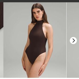Lululemon Athletica Chocolate Mock-Neck Bodysuit